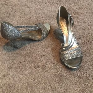 Silver dress shoes